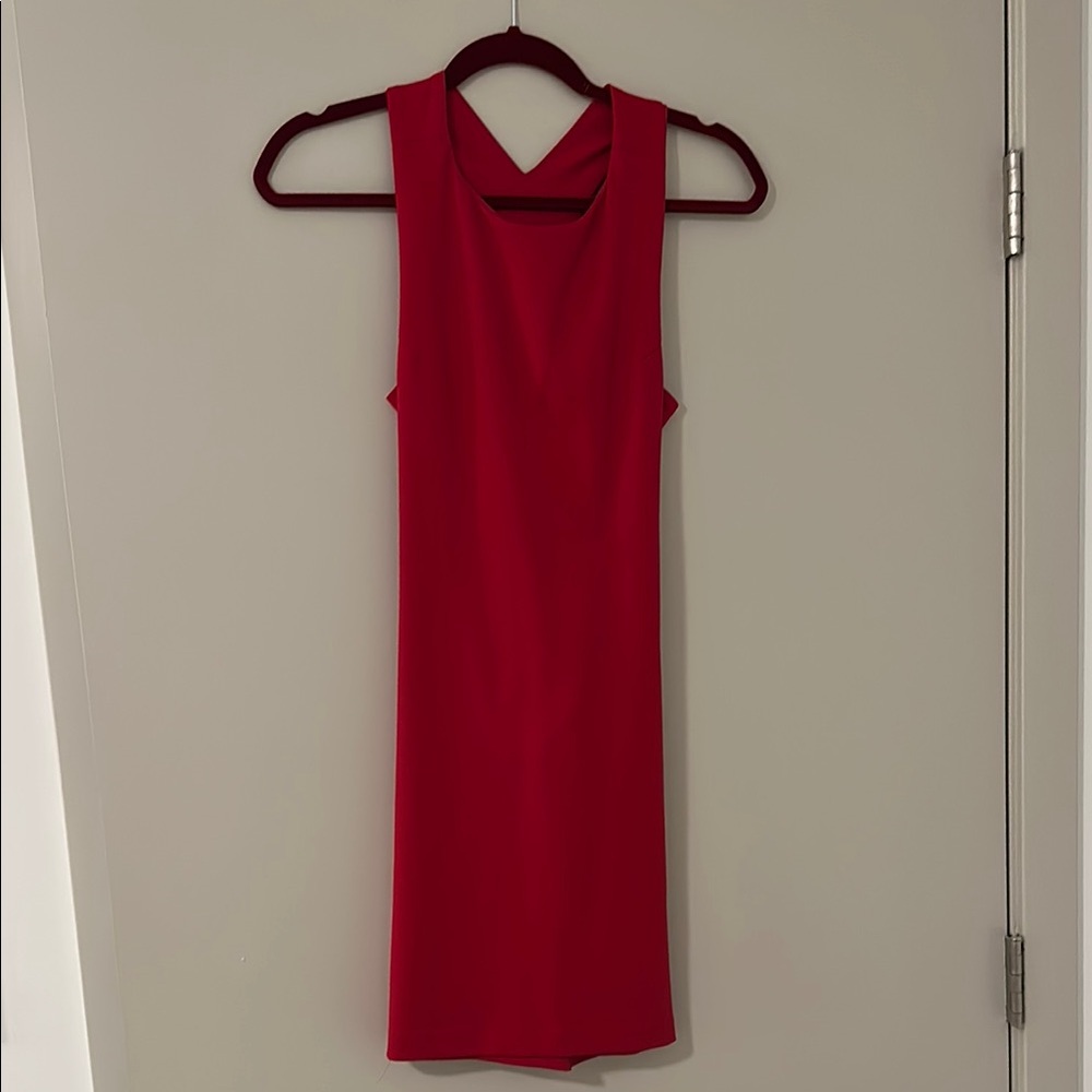 Amanda Uprichard Red Sheath Halter Mini